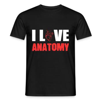 Ich liebe Anatomie Zoologe Geschenk - Männer T-Shirt - Schwarz - Vorne - AI Model Male 178 light (178cm)