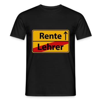 Lehrer Rente Renteneintritt Sprüche Lustige Witzig - Männer T-Shirt - Schwarz - Vorne - AI Model Male 178 light (178cm)