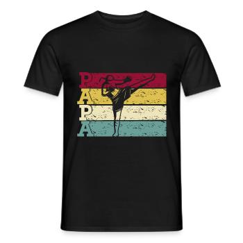 Vintage Muay Thai Thai Boxing Dad - Men's T-Shirt - black - Front - AI Model Male 178 light (178cm)