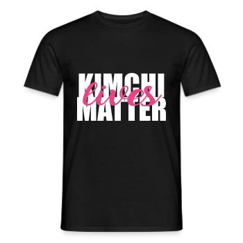 Kimchi Lives Matter Food Lover Gift - Men's T-Shirt - black - Front - AI Model Male 178 light (178cm)