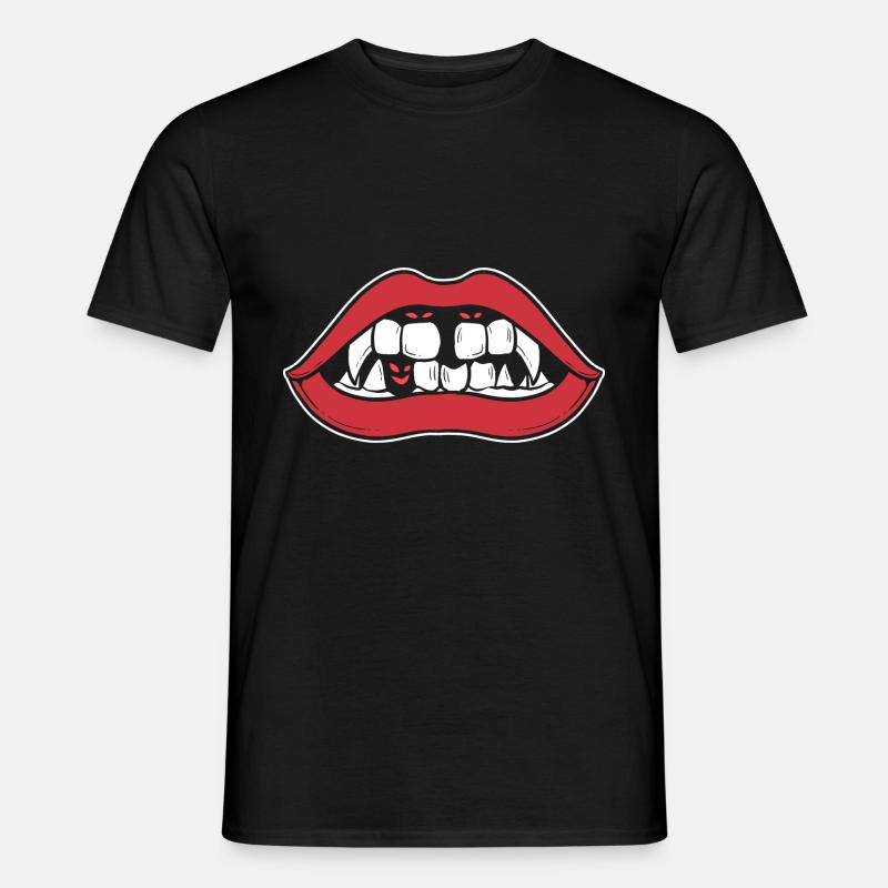Vampirlippen Maskenbildner Gift - Männer T-Shirt - Schwarz