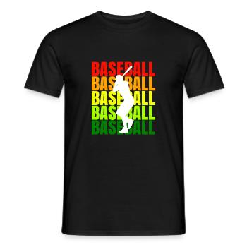 Baseball Sports Hobby Club - Men's T-Shirt - black - Front - AI Model Male 178 light (178cm)