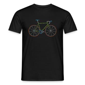 Cadeau d'amoureux de vélo - T-shirt homme - noir - Devant - AI Model Male 178 light (178cm)
