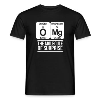 OMG Oxygène Magnésium Chimie Humour Science - T-shirt homme - noir - Devant - AI Model Male 178 light (178cm)