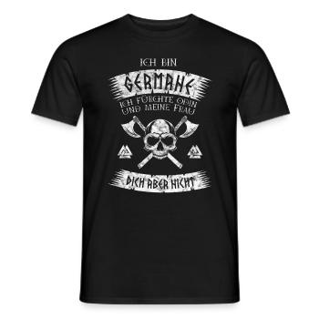 I am Germane - Viking saying - Men's T-Shirt - black - Front - AI Model Male 178 light (178cm)