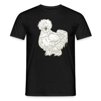 Poulet de soie dessin - T-shirt homme - noir - Devant - AI Model Male 178 light (178cm)