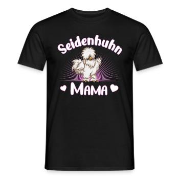 Seidenhuhn Mama - Seidenhühner - Männer T-Shirt - Schwarz - Vorne - AI Model Male 178 light (178cm)