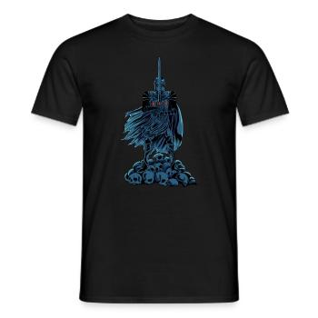 Les Templiers à l’épée sur les crânes - Templiers - T-shirt homme - noir - Devant - AI Model Male 178 light (178cm)