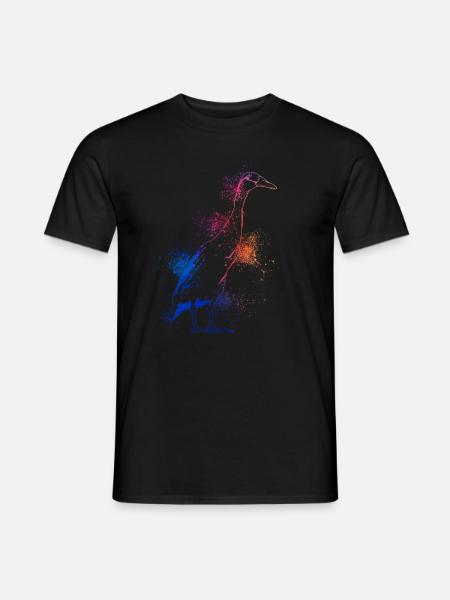 Farbenfrohe Laufente - Männer T-Shirt - Schwarz