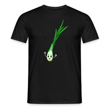 Comic Frühlingszwiebel - Männer T-Shirt - Schwarz - Vorne - AI Model Male 178 light (178cm)