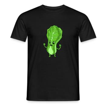 Comic Salatkopf - Männer T-Shirt - Schwarz - Vorne - AI Model Male 178 light (178cm)