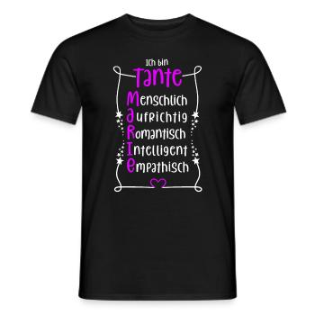 Marie - beste Tante - Männer T-Shirt - Schwarz - Vorne - AI Model Male 178 light (178cm)