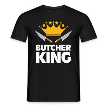 Boucher roi boucher - T-shirt homme - noir - Devant - AI Model Male 178 light (178cm)
