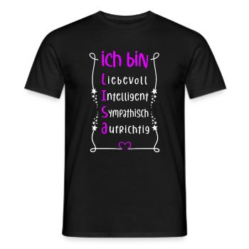 Für den besten Menschen - Ich bin Lisa - Männer T-Shirt - Schwarz - Vorne - AI Model Male 178 light (178cm)