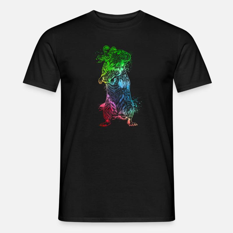 Farbenfroher Degu - Männer T-Shirt - Schwarz