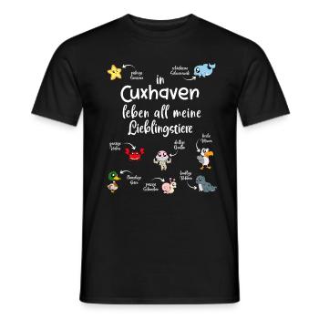 Meine Lieblingstiere in Cuxhaven - Männer T-Shirt - Schwarz - Vorne - AI Model Male 178 light (178cm)