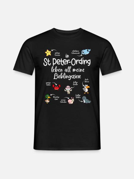 Meine Lieblingstiere in St. Peter-Ordíng - Männer T-Shirt - Schwarz