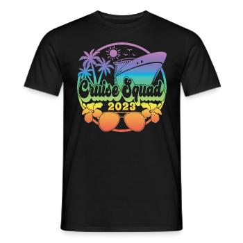 Cruise Squad 2023 Croisière Famille Amis Vacances - T-shirt homme - noir - Devant - AI Model Male 178 light (178cm)