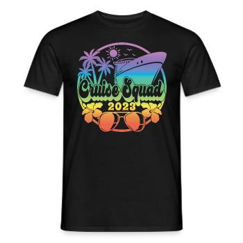 Cruise Squad 2023 Croisière Famille Amis Vacances - T-shirt homme - noir - Devant - AI Model Male 178 light (178cm)