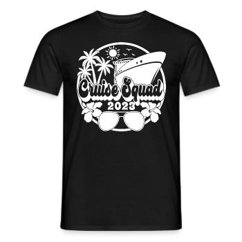 Cruise Squad 2023 Croisière Famille Amis Vacances - T-shirt homme - noir - Devant - AI Model Male 178 light (178cm)