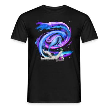 Betrunkener Astronaut - Männer T-Shirt - Schwarz - Vorne - AI Model Male 178 light (178cm)