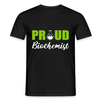 Proud Biochemist Microbiologist Gift - Men's T-Shirt - black - Front - AI Model Male 178 light (178cm)