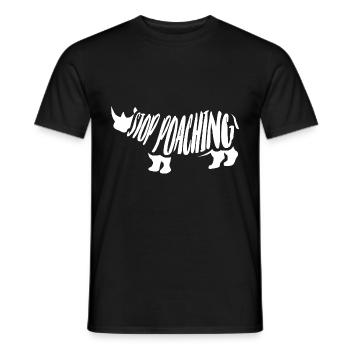 Stop the Wild Animal Advocate Poison - Men's T-Shirt - black - Front - AI Model Male 178 light (178cm)
