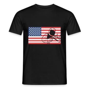 Soudeur Drapeau américain Spot Soudeur G - T-shirt homme - noir - Devant - AI Model Male 178 light (178cm)