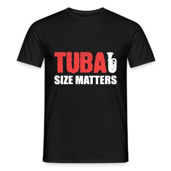 Tuba Size Matters Instrumentalist Gift - Men's T-Shirt - black - Front - AI Model Male 178 light (178cm)