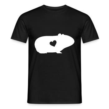 Cochon d'Inde Rongeur Cochon d'Inde - T-shirt homme - noir - Devant - AI Model Male 178 light (178cm)