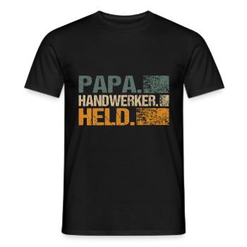 Heimwerker Helden Papa Ehemann - Männer T-Shirt - Schwarz - Vorne - AI Model Male 178 light (178cm)