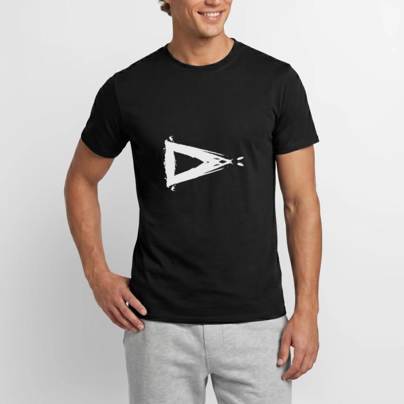 Triangle design brush shape math white Men’s T-shirt