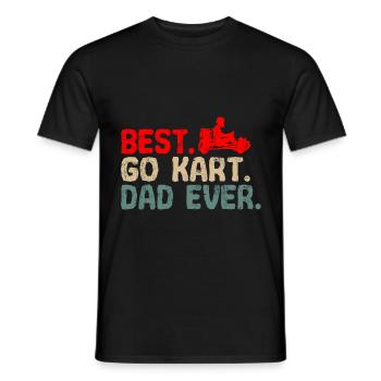 Go Kart Meilleur Papa Kartfahrer Sort renard - T-shirt homme - noir - Devant - AI Model Male 178 light (178cm)