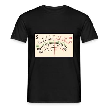 SWR-Meter Amateur Radio Gift - Men's T-Shirt - black - Front - AI Model Male 178 light (178cm)