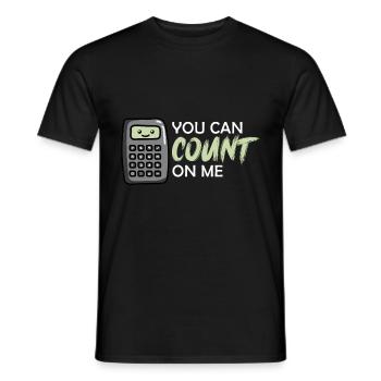 Auf mich verlassen Buchhalter Gift - Männer T-Shirt - Schwarz - Vorne - AI Model Male 178 light (178cm)