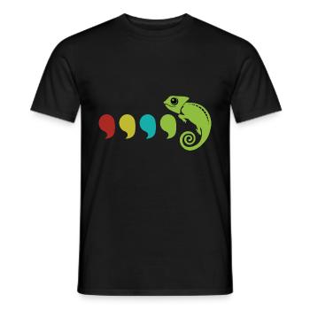 Chameleon Reptiles Wildlife Biologist Poison - Men's T-Shirt - black - Front - AI Model Male 178 light (178cm)
