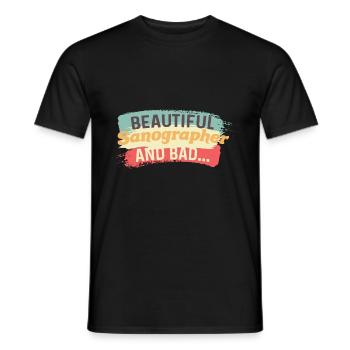 Schöne Sonograph Ultraschalltechniker Geschenk - Männer T-Shirt - Schwarz - Vorne - AI Model Male 178 light (178cm)