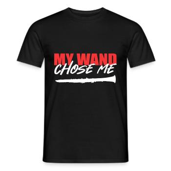 Magic wand chose me instrumentalist Gift - Men's T-Shirt - black - Front - AI Model Male 178 light (178cm)