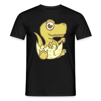 T-rex baby - Men's T-Shirt - black - Front - AI Model Male 178 light (178cm)