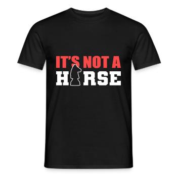 Kein Pferd Schachmeister Gift - Männer T-Shirt - Schwarz - Vorne - AI Model Male 178 light (178cm)
