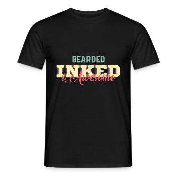 Cadeau stigmatophile à l’encre barbue - T-shirt homme - noir - Devant - AI Model Male 178 light (178cm)
