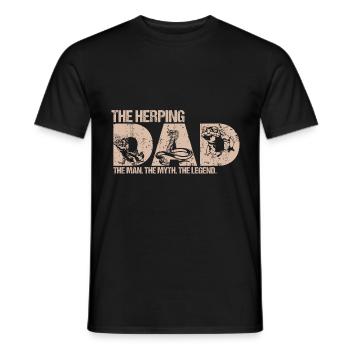Herping Herpétologie Herpétologiste Papa Homme Disant - T-shirt homme - noir - Devant - AI Model Male 178 light (178cm)