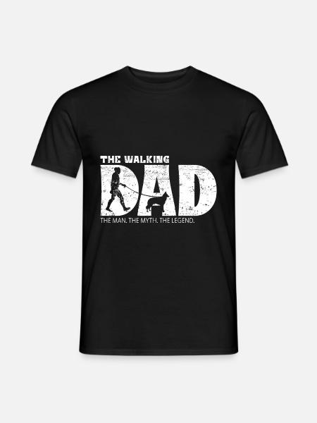 Groenendael The Walking Dad - Männer T-Shirt - Schwarz