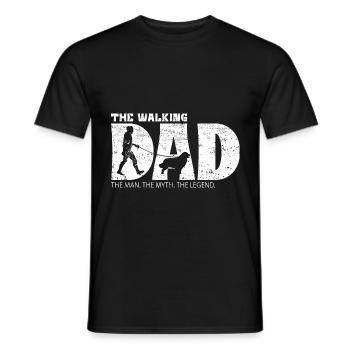Le chien de Leonberg Le Walking Dad - T-shirt homme - noir - Devant - AI Model Male 178 light (178cm)