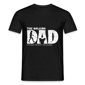 Islandhund The Walking Dad - Männer T-Shirt - Schwarz - Vorne - AI Model Male 178 light (178cm)