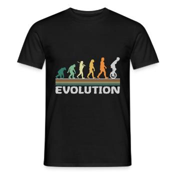 Monocycle cirque artiste évolution rétro drôle - T-shirt homme - noir - Devant - AI Model Male 178 light (178cm)
