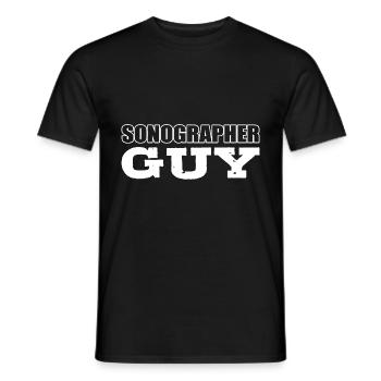 Chansons Guy. Cadeau médical Frontliner - T-shirt homme - noir - Devant - AI Model Male 178 light (178cm)