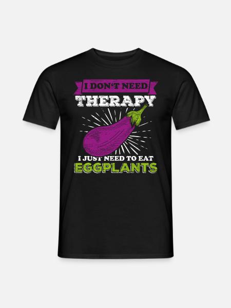 Eggplant gift - Men's T-Shirt - black