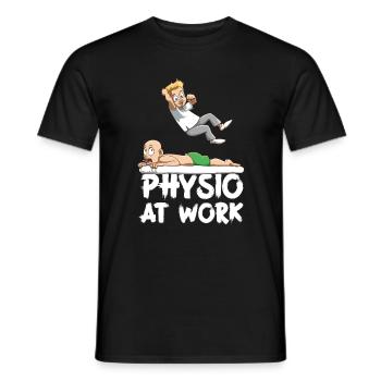 Wrestling physiotherapist Physio at Work - Men's T-Shirt - black - Front - AI Model Male 178 light (178cm)