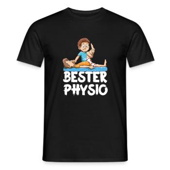 Bester Physio Lustiger Physiotherapeut - Männer T-Shirt - Schwarz - Vorne - AI Model Male 178 light (178cm)
